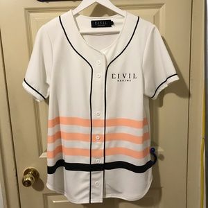 Civil Regime White Baseball Jersey